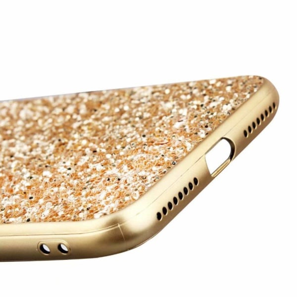 Glitter iPhone SE 2020 cover - Guld Gold