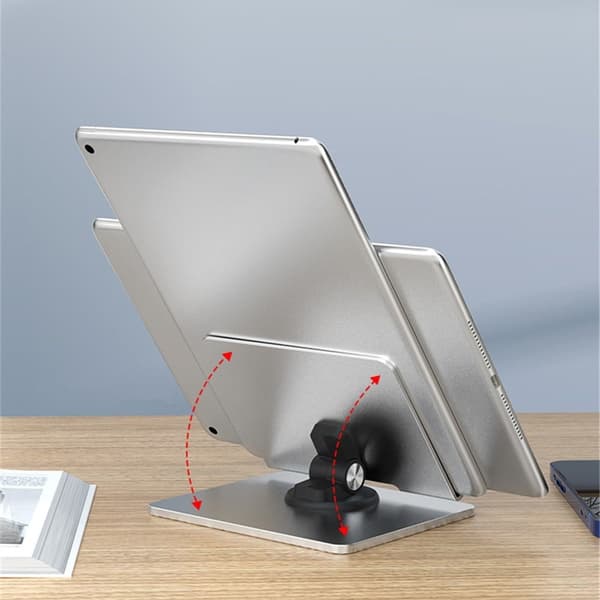 Universal tabletholder i aluminiumslegering til skrivebordet Silver grey