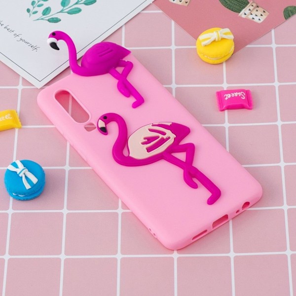Cute 3D Samsung Galaxy A70 kuoret - Flamingo Pink