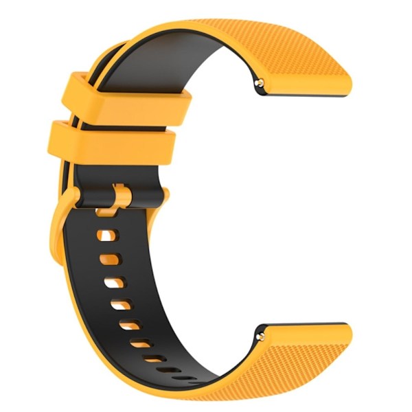 22 mm silikone-urrem til Garmin-ur - Gul / Sort Yellow
