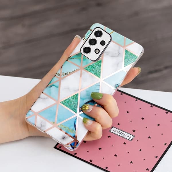 Marble Samsung Galaxy A33 5G Etui - Grøn / Hvid Multicolor