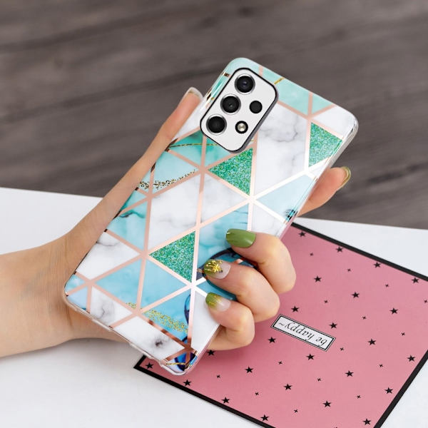 Marble Samsung Galaxy A33 5G Etui - Grønn / Hvit Multicolor