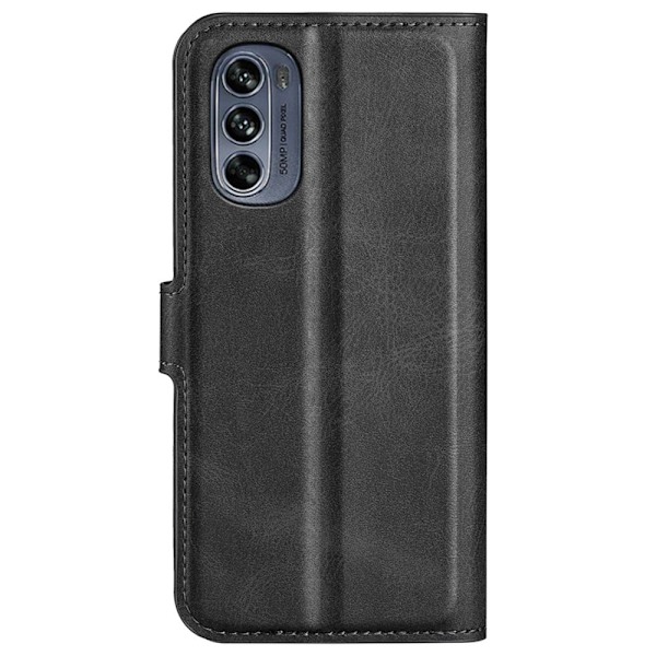 Læderetui med Pung til Motorola Moto G62 5g - Sort Black
