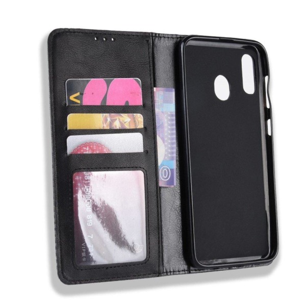 Bofink Vintage läder Samsung Galaxy A20e fodral - Svart Svart