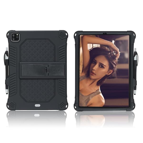 iPad Pro 11 tommer (2020) / (2018) flip-etui i skinn med solid tema - Svart Black