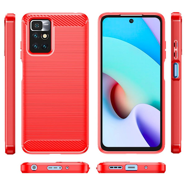 Carbon Flex Suojakotelo Xiaomi Redmi Note 11 - Punainen Red
