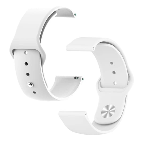 Samsung Galaxy Watch Active joustava silikoninen ranneke - Valkoinen White