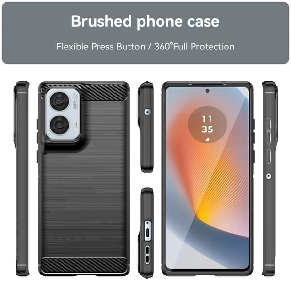 Carbon Flex Motorola Edge 50 Fusion cover - Sort Black