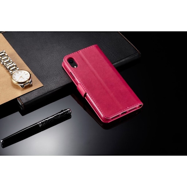 LC.Imeeke läder iPhone Xr fodral - Rosa Rosa