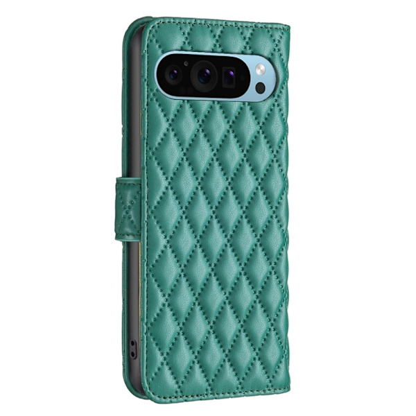 Rhombus mat Google Pixel 9 flip etui - Grøn Green