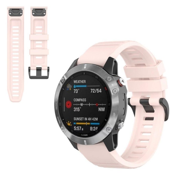 Garmin Fenix 6 stylish silicone watch band - Light Pink Pink e34b | Pink |  Mjukplast | Fyndiq