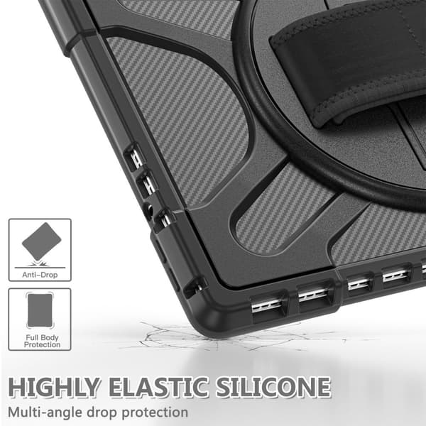 Microsoft Surface Pro 8 (8PX-00020) hybrid TPU-cover med drejelig kickstand - Sort Black