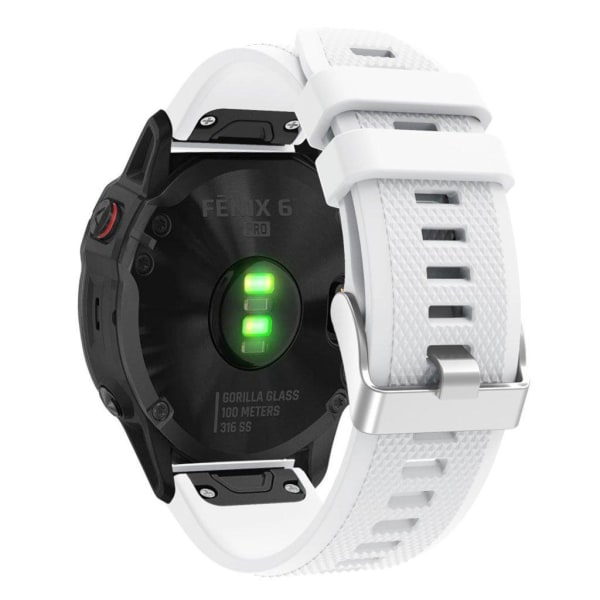 Garmin Fenix 6 stylish silicone watch band - White Vit