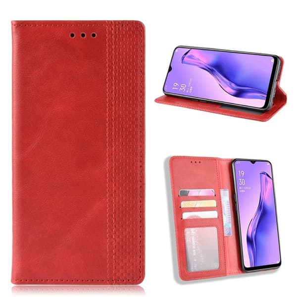 Bofink Vintage Oppo A31 / A8 leather etui - Rød Red