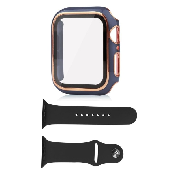 Apple Watch Series 8 (45mm) cover and silicone cover with temper Blue