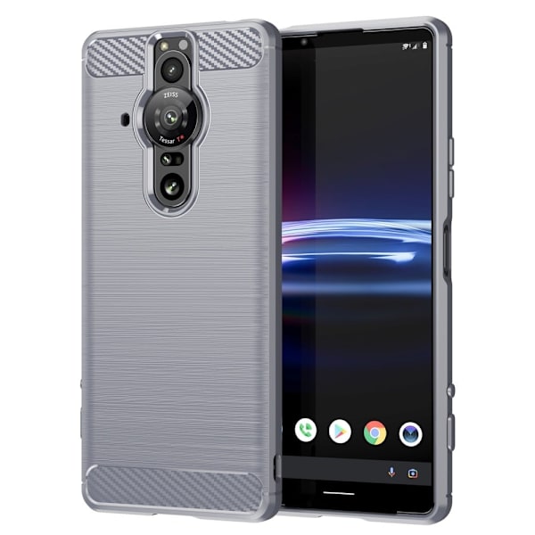 Carbon Flex Etui Sony Xperia Pro-I - Grå Silver grey