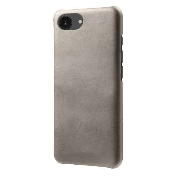 16e Case Calf Texture Vegansk Læder Hard PC Protective Phone Cover - Grå Silver grey