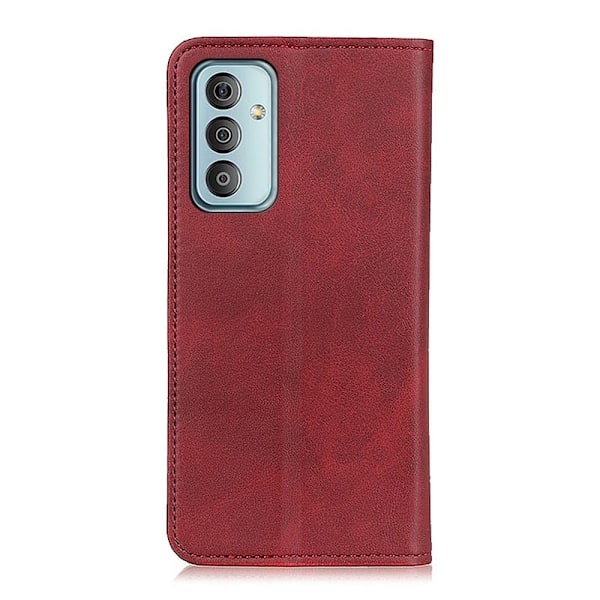 Samsung Galaxy M23 lompakkokotelo, aitoa nahkaa - Punainen Red