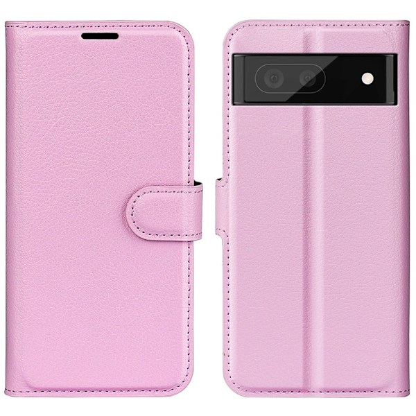 Klassisk Google Pixel 7 Pro flip etui - Pink Pink