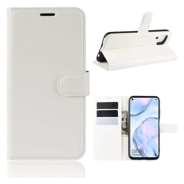 Classic Huawei P40 Lite / Nova 6 SE flip etui - Hvit White