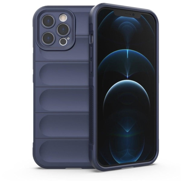 Blødt, grebsformet cover til iPhone 12 Pro Max - Mørkeblå Blue