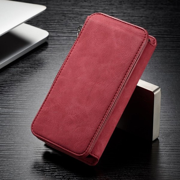 CaseMe iPhone Xs Max 2-i-1 etui med pung - Rød Red