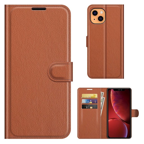 Classic iPhone 13 Mini flip etui - Brun Brown