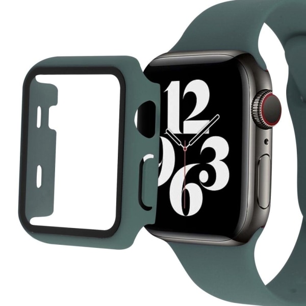 Apple Watch Ultra cover with tempered glass screen protector - Dark Green Grön