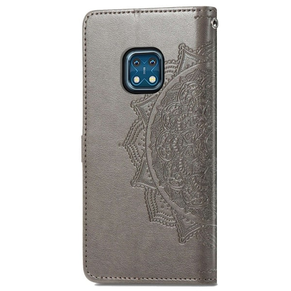 Mandala läder Nokia XR20 fodral - Silver/Grå Silvergrå