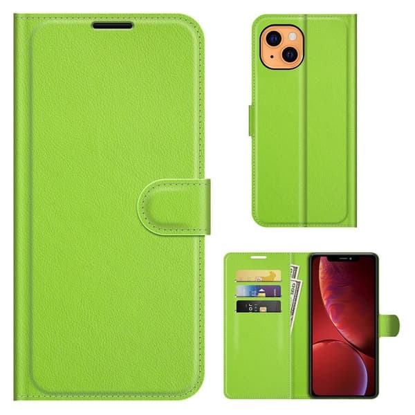 Classic iPhone 13 Mini flip etui - Grønn Green