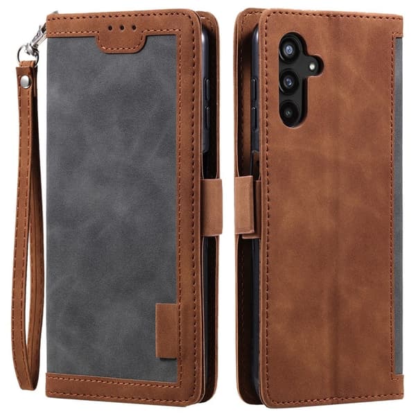 Surburbian Samsung Galaxy S25 Plus læder flip etui - Grå Silver grey