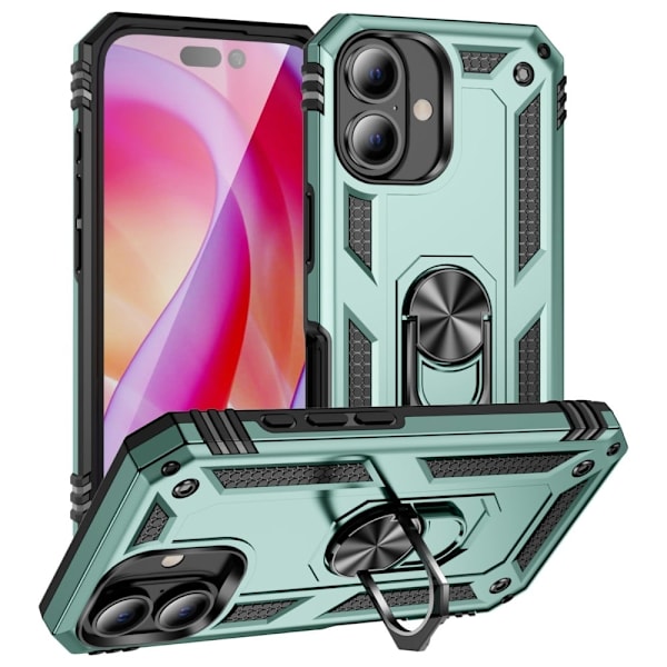 Bofink Combat iPhone 16 Plus cover - Sortliggrøn Green