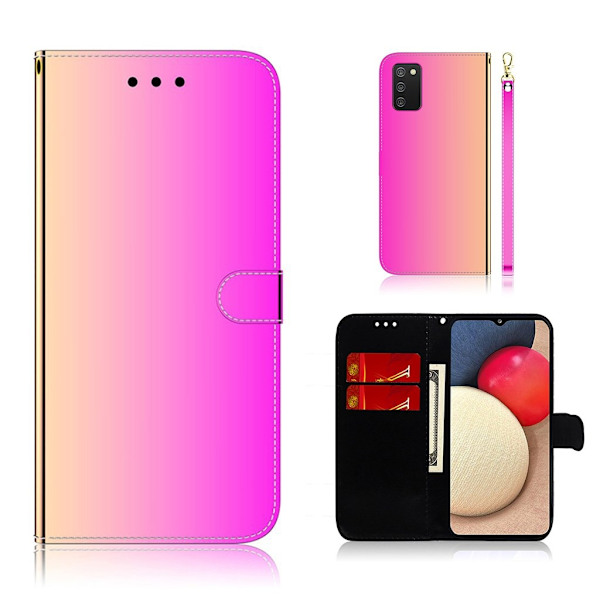 Mirror Samsung Galaxy A02s flip case - Ruusu Pink
