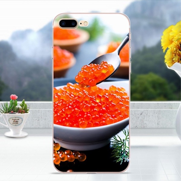 Softlyfit Phone 7 Plus / 8 Plus Kohokuvio Joustava Muovikuori - Hedelmä Helmet Multicolor