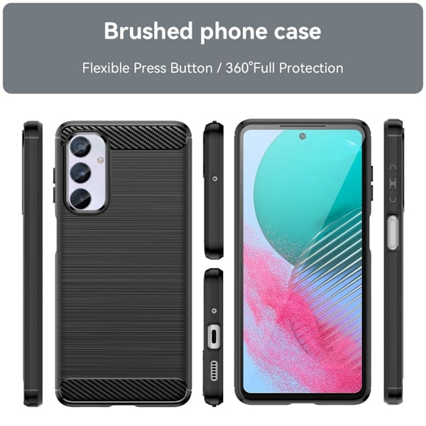 Carbon Flex Etui Samsung Galaxy M54 - Sort Black