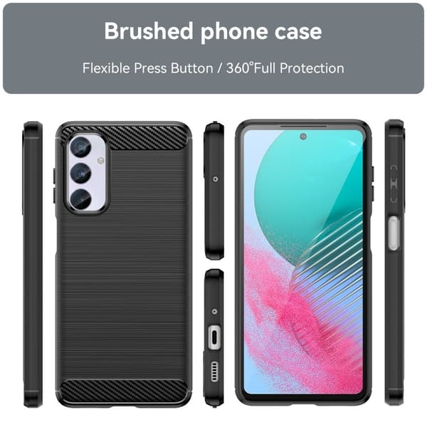 Carbon Flex Suojakotelo Samsung Galaxy M54 - Musta Black