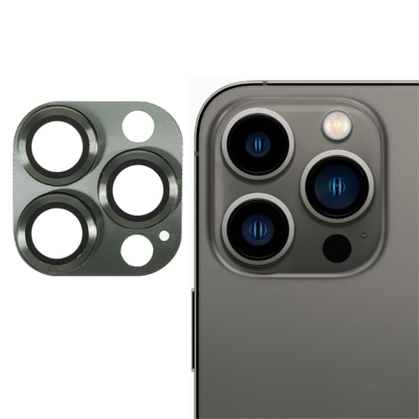 RURIHAI iPhone 13 Pro Max metal frame tempered glass camera lens Green