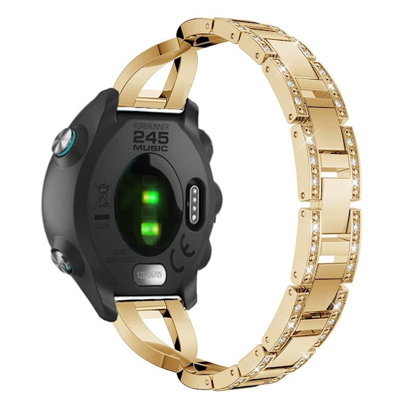 20mm Garmin Forerunner 245 X-Formet Rhinsten Urrem - Guld Gold