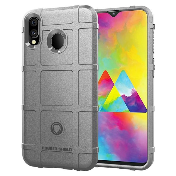 Rugged Shield Samsung Galaxy M20 skal - Silver/Grå Silvergrå