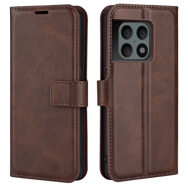 Læretui med Lommebok til OnePlus 10 Pro - Brun Brown