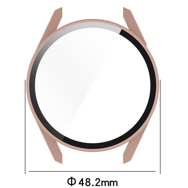 Huawei Watch GT 3 (46mm) TPU frame + tempered glass screen protector - Black Transparent