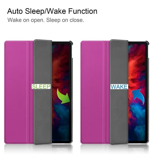 Lenovo Tab P11 Pro tri-fold læderetui - Lilla Purple