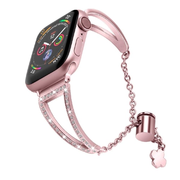 Apple Watch Series 8 (41mm) cool rhinestone décor watch strap - Rosa