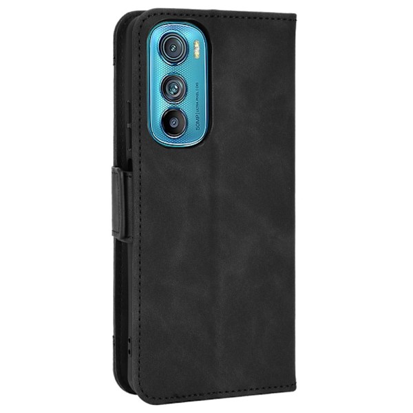 Modernt Motorola Edge 30 fodral med plånbok - Svart Svart