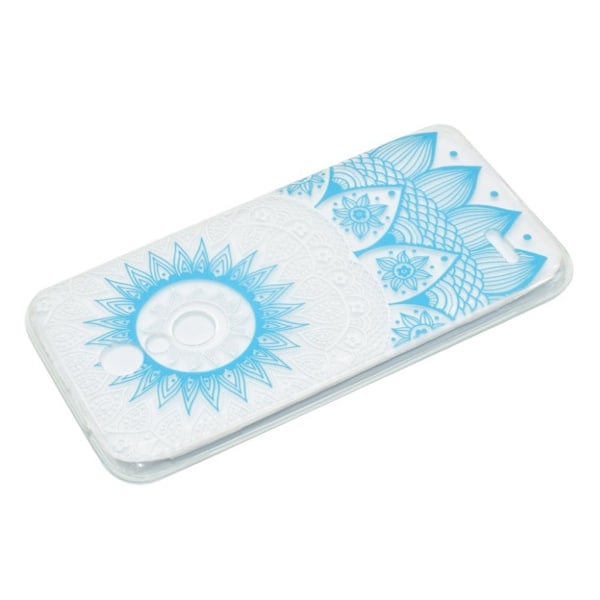 LG K10 (2018) Pehmeä TPU Kuvallinen Takaosan Suoja Kuori - Sininen Mandala Blue