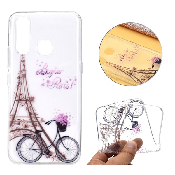 Deco Huawei P40 Lite E skal - Eiffeltornet Och Cykel multifärg