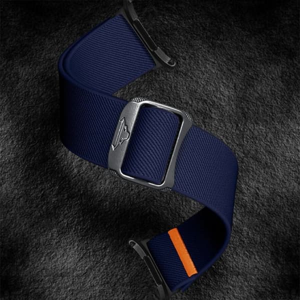 Samsung Galaxy Watch Ultra 47 mm nylonrem elastisk erstatningsarmbånd - Mørkeblå Blue