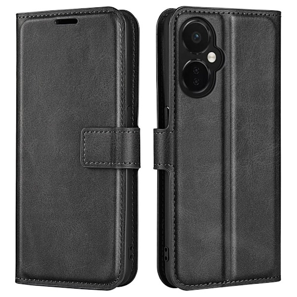 Hållbart konstläder OnePlus Nord CE 3 fodral med plånbok - Svart Svart