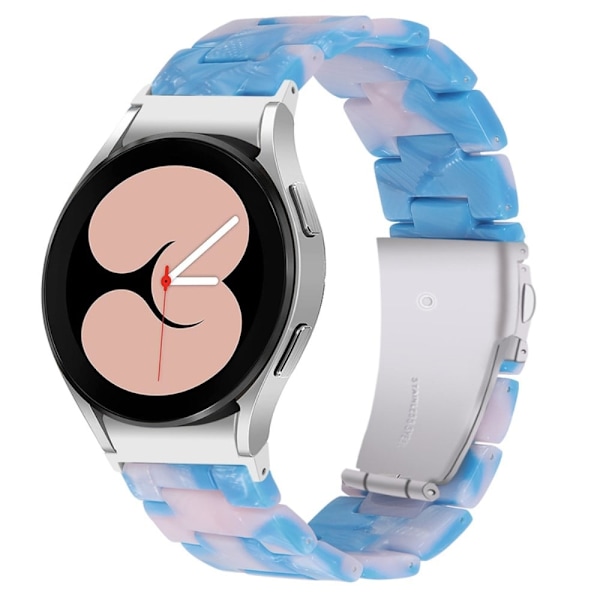 Samsung Galaxy Watch 5 / 5 Pro / 4 urrem i resin-stil - Blå / Lyserød Blue