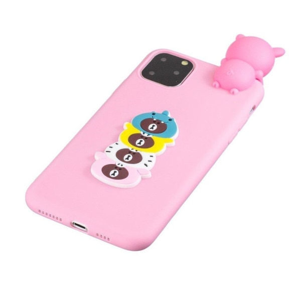 Cute 3D iPhone 11 Pro skal - Rosa Rosa